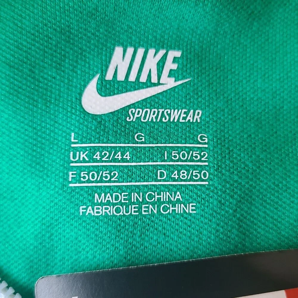 Nike Sportswear Mens Large Track Jacket Green Yellow Full Zip NWT 2009 370404